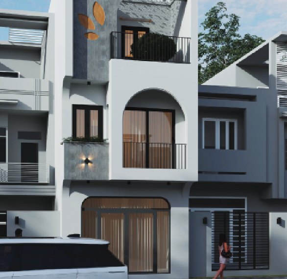 Phối cảnh nhà phố cửa vòm tại Nam Ngạn, Thanh Hóa