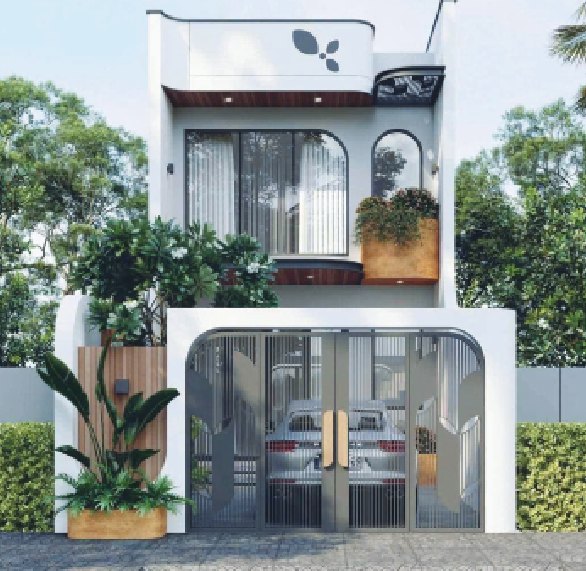 Phối cảnh mặt tiền nhà ở Quảng Thắng, Thanh Hóa