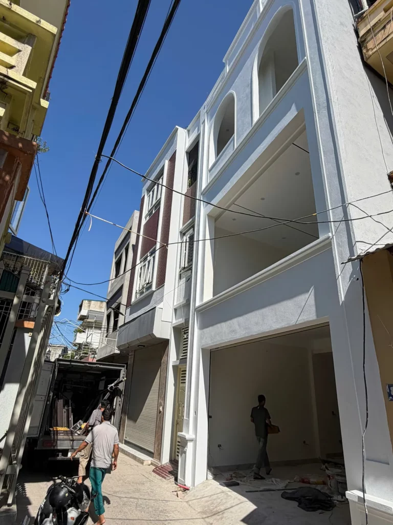 Nhà phố 3 tầng đang hoàn thiện tại Tân Thảo, Thanh Hóa – Xây Dựng Ngọc Linh